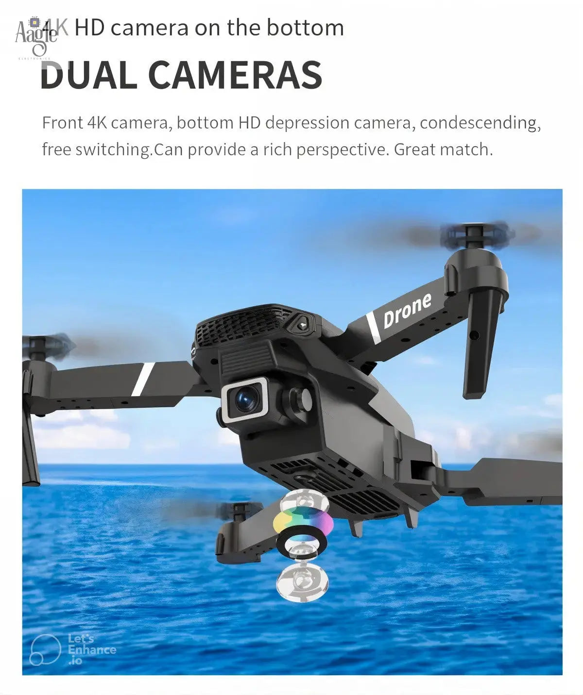 4k Dual Camera Chopping board E88 pro Drone